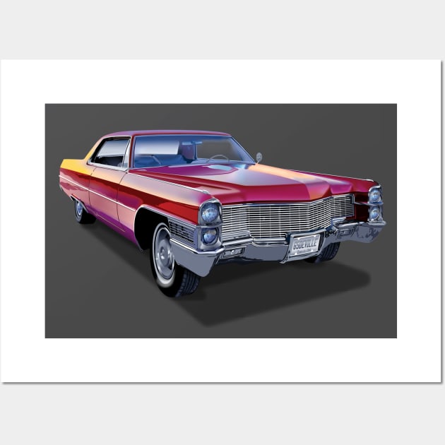 1965 Cadillac Coupe Deville Wall Art by TheStuffInBetween